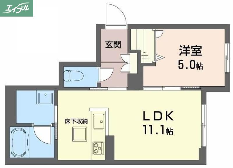 アメリス(1LDK/1階)の間取り写真
