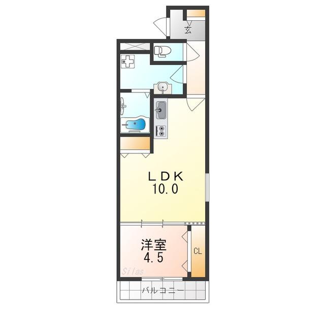 フィアスコート北旅籠町東II番館(1LDK/1階)の間取り写真