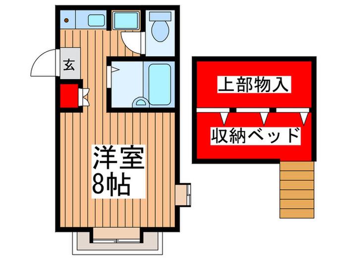 メゾン オランジュ(ワンルーム/2階)の間取り写真