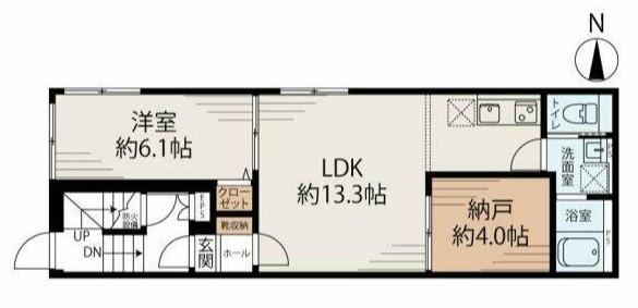 ハウス亀戸(2LDK/1階)の間取り写真