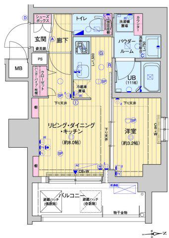 レオンコンフォート本町東III(1LDK/3階)の間取り写真