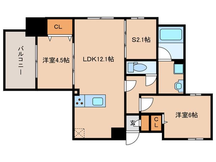 MODERN ASPIRATION 平尾駅前(2SLDK/6階)の間取り写真