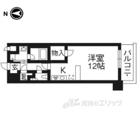 TAMS COMFORT(ワンルーム/7階)の間取り写真