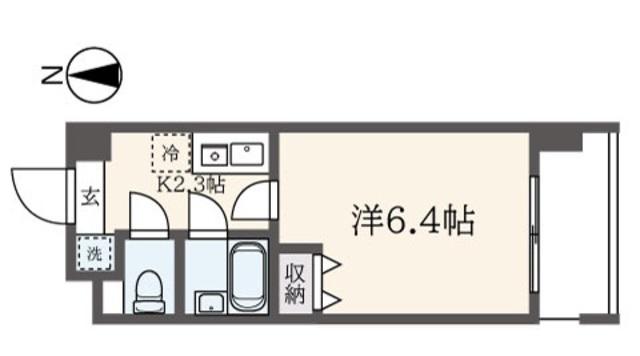 WINDSI(1K/6階)の間取り写真