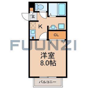 サクセス ヴァリー(1K/2階)の間取り写真