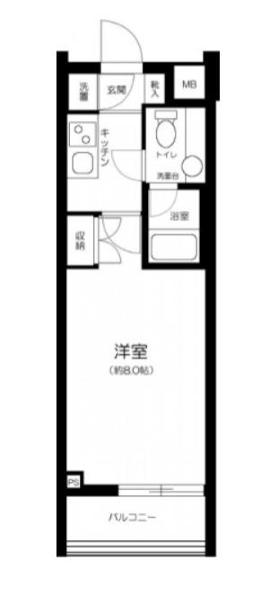 クロスベル森下(1K/5階)の間取り写真
