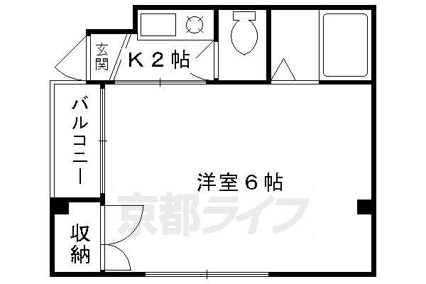 レジデンス陽明(1K/3階)の間取り写真