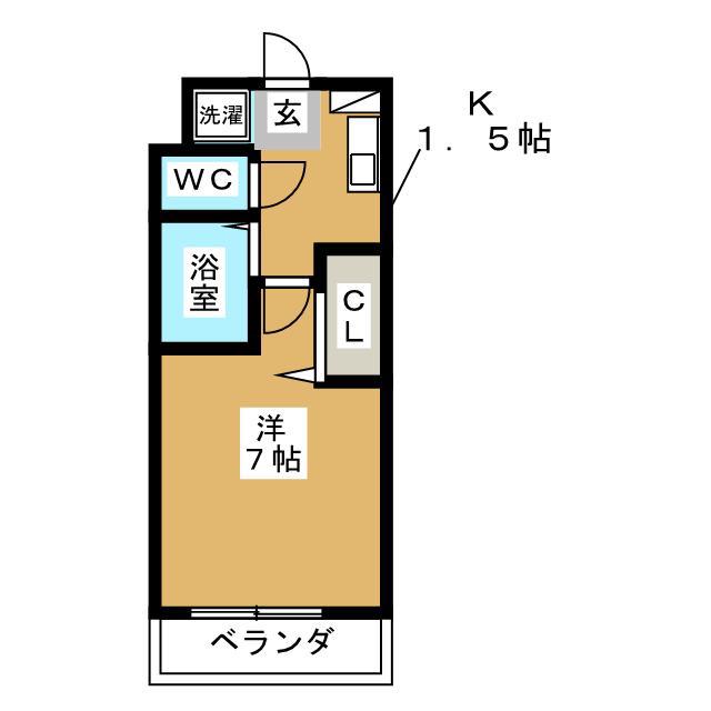 マモール北久里浜(1K/9階)の間取り写真