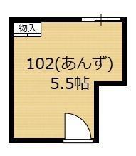 すみれ館(ワンルーム/1階)の間取り写真
