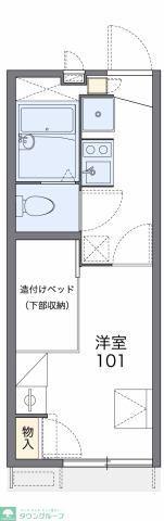 レオパレスBLOOM II(1K/2階)の間取り写真