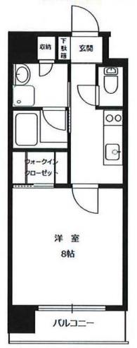 ULYSSES(1K/4階)の間取り写真