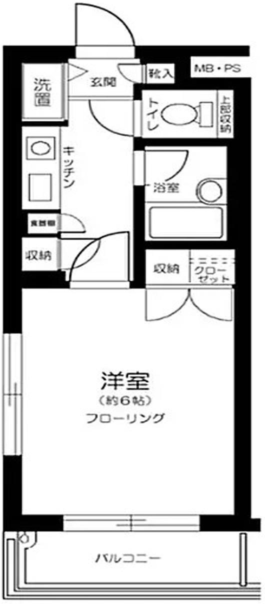 三協グリーンコート落合駅前PARTII(1K/3階)の間取り写真