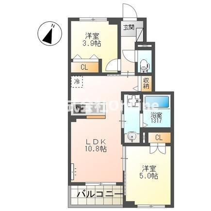 フォレスタ(2LDK/1階)の間取り写真