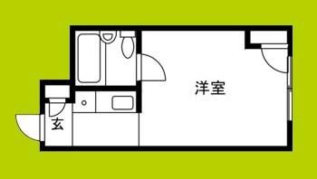 COOP ABBEY(ワンルーム/2階)の間取り写真