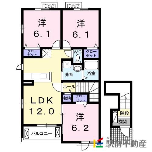 クリアネス・NOVA III(3LDK/2階)の間取り写真