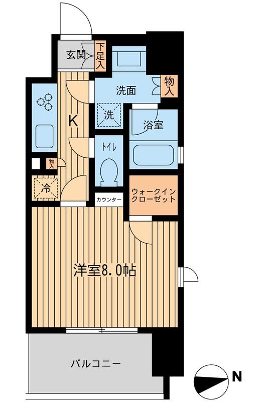 エルシア五反田(1K/2階)の間取り写真