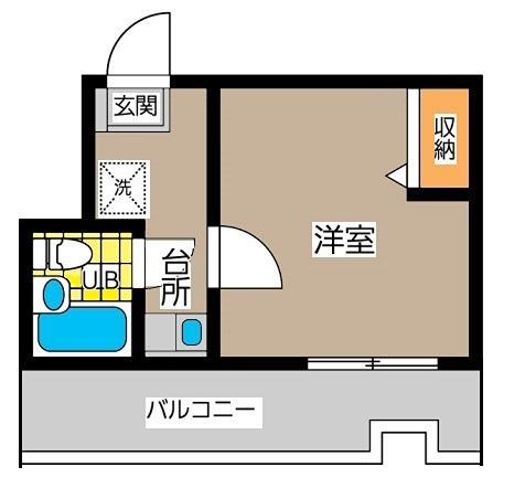 JLBグランエクリュ西船橋(1K/3階)の間取り写真