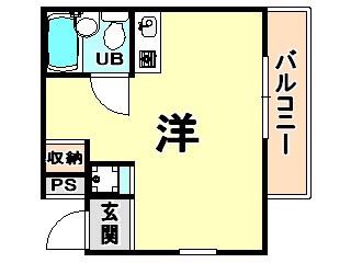 ダイド-メゾン塚口Ⅵ(ワンルーム/3階)の間取り写真