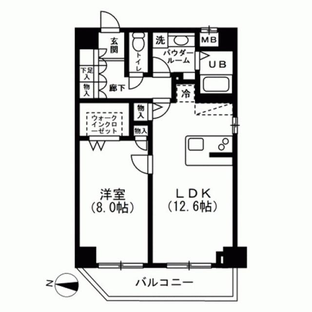 コンフォートレジデンス(1LDK/2階)の間取り写真