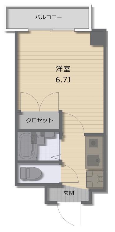 大宮プラザH(1K/3階)の間取り写真