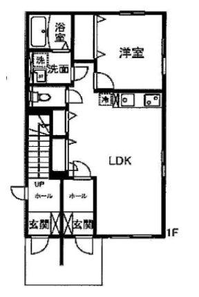 SKY MAISON(1LDK/1階)の間取り写真