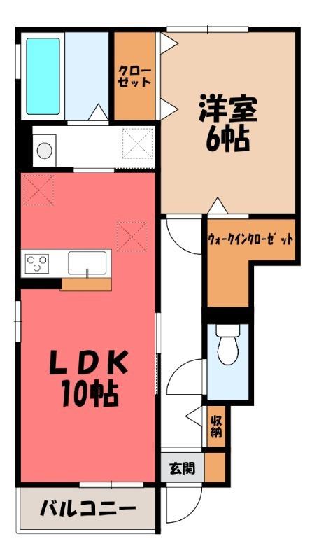 グラッツェ(1LDK/1階)の間取り写真