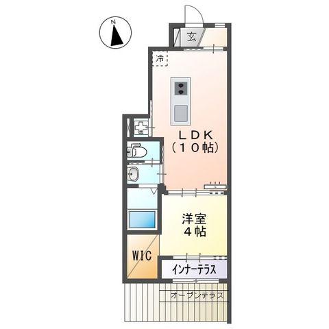 モアリバース(1LDK/1階)の間取り写真