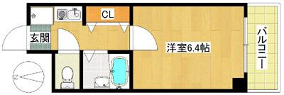 エーデルブルーメNO.12(1K/2階)の間取り写真