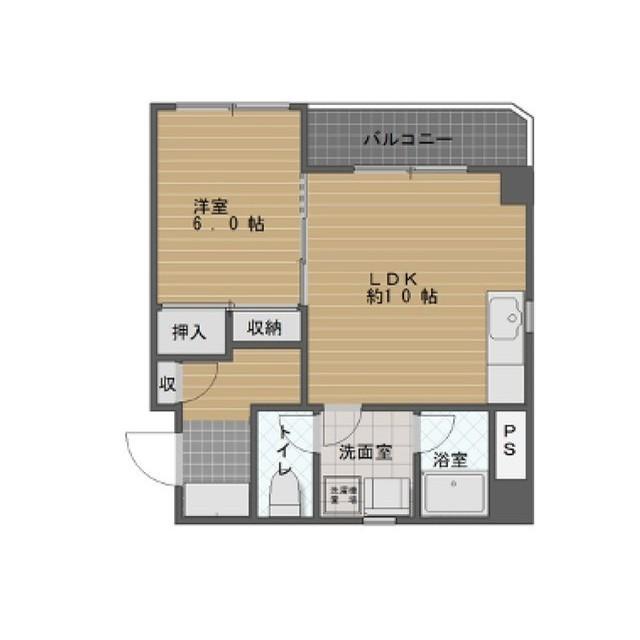 KS HOUSE(1LDK/3階)の間取り写真