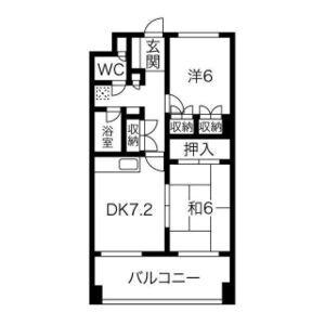 J1すすきのビル(2DK/5階)の間取り写真