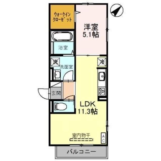 シェソワ フルール(1LDK/3階)の間取り写真