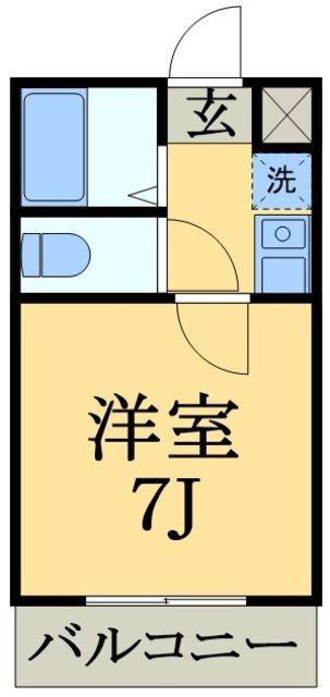 すみれ台ハイツ(1K/3階)の間取り写真