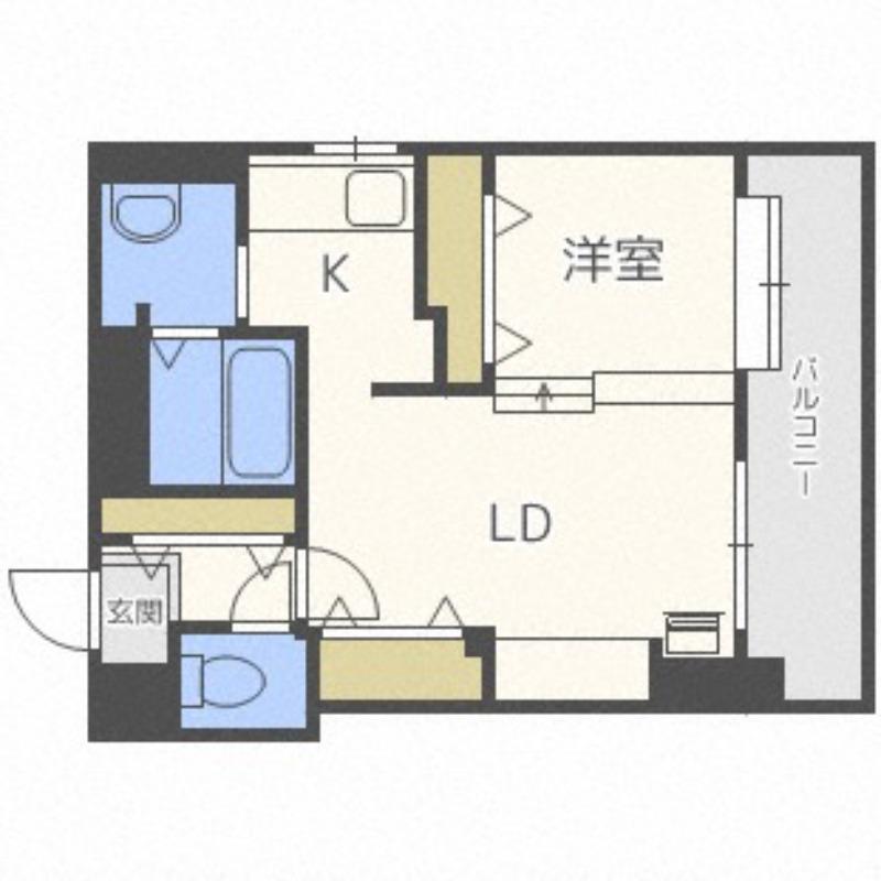 ピュア東彩館II(1LDK/2階)の間取り写真