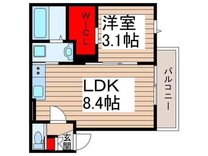 モルゲンレーテ(1LDK/2階)の間取り写真