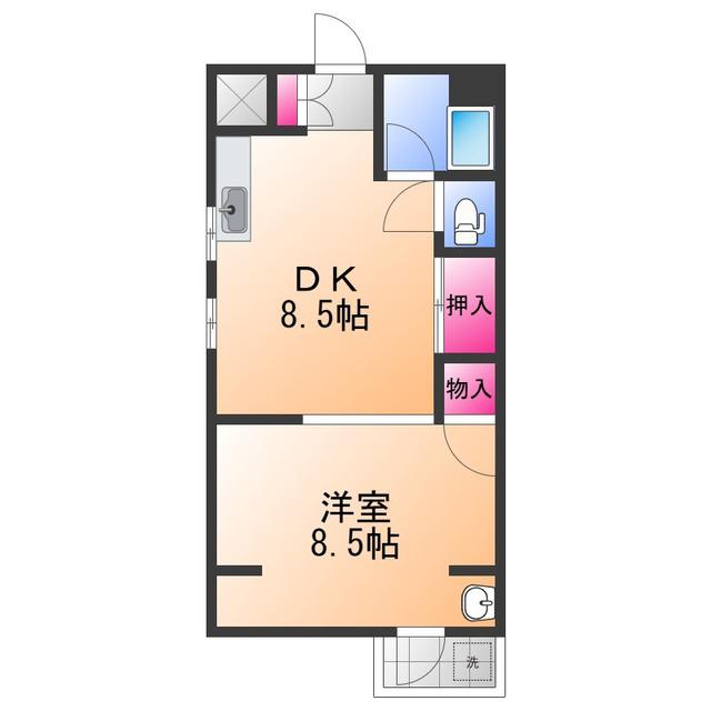 マンション新川(1DK/3階)の間取り写真