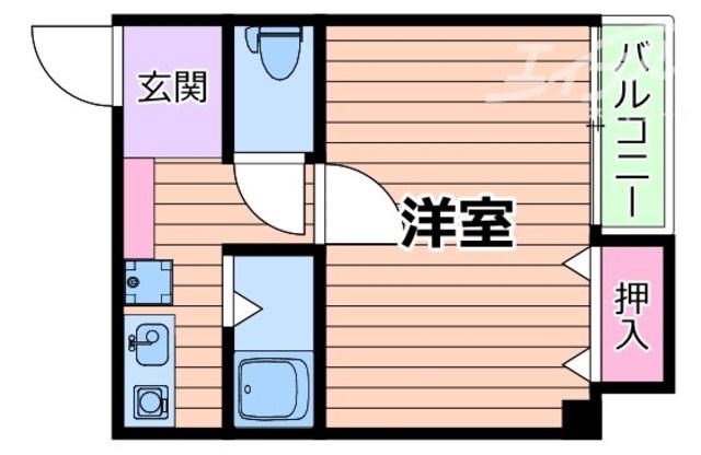 ELVITA阪急上新庄(1K/4階)の間取り写真