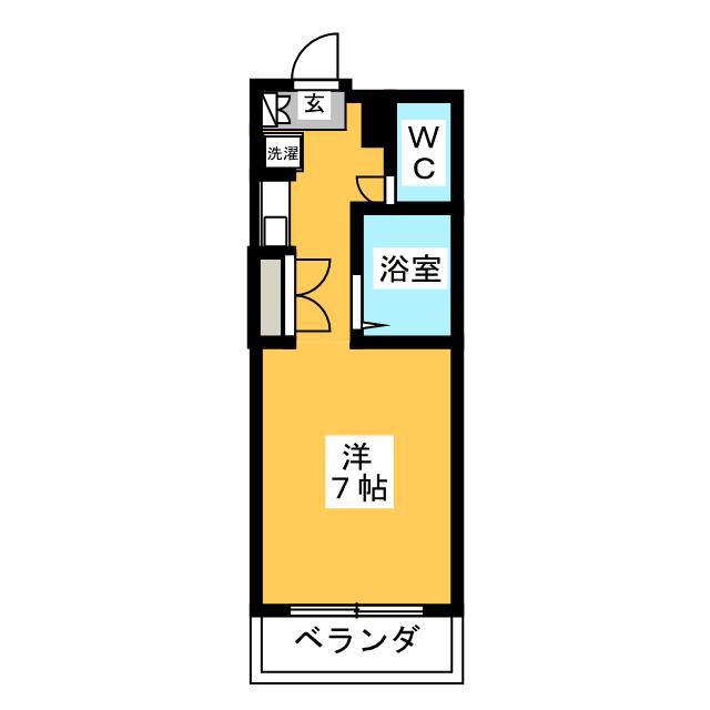 遠田ビル(ワンルーム/4階)の間取り写真