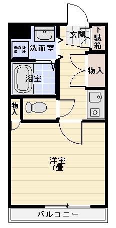 みやたマンション(1K/4階)の間取り写真