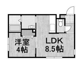 MARRIOTT共栄町(1LDK/4階)の間取り写真