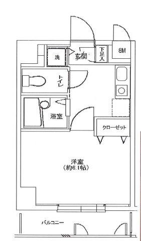 エクセリア池袋(1K/5階)の間取り写真