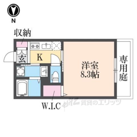 エムズコート新石切(1K/2階)の間取り写真