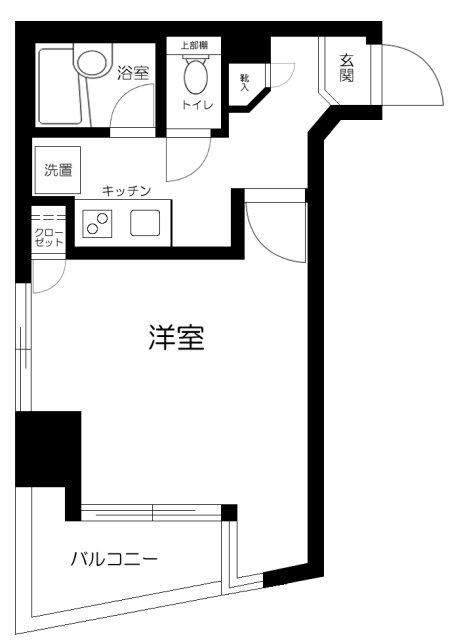 スカイコート新宿曙橋第2(1K/3階)の間取り写真