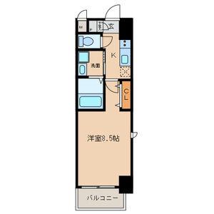 エントピア桜山(1K/8階)の間取り写真