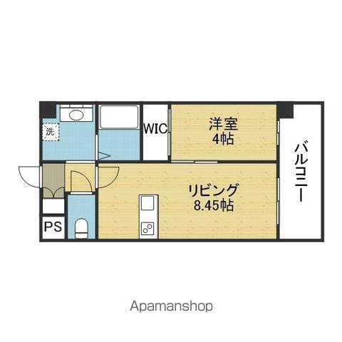 カウニス巽北(1LDK/4階)の間取り写真