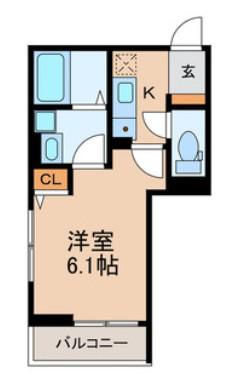 SEANOBLE(1K/2階)の間取り写真