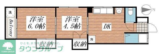 丹羽マンション(2DK/3階)の間取り写真