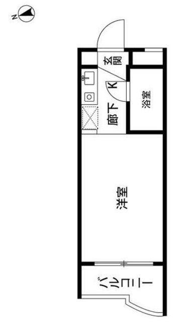 イーエム吉祥寺(ワンルーム/4階)の間取り写真