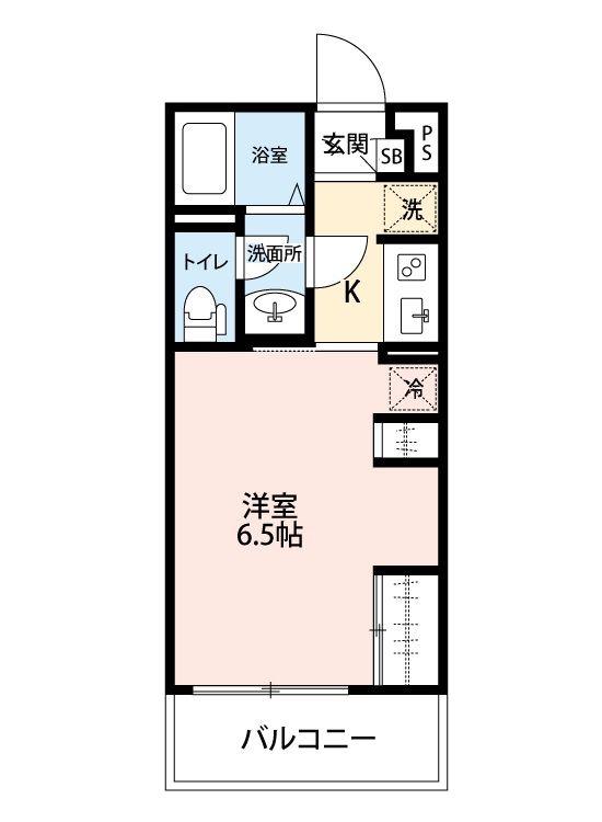 リブリ・西所沢(1K/1階)の間取り写真