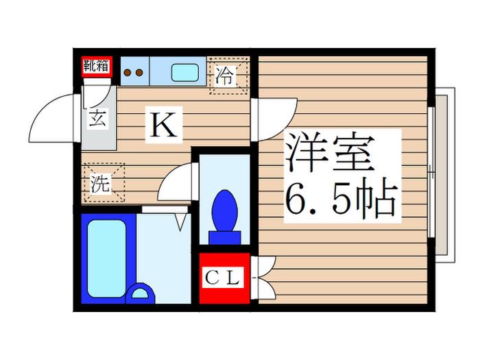 LIVE FOREVER I(1K/2階)の間取り写真