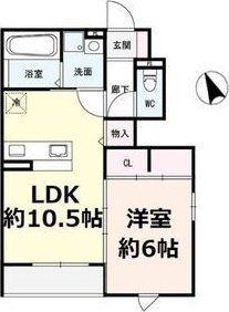 D-ROOM CHILL(1LDK/1階)の間取り写真
